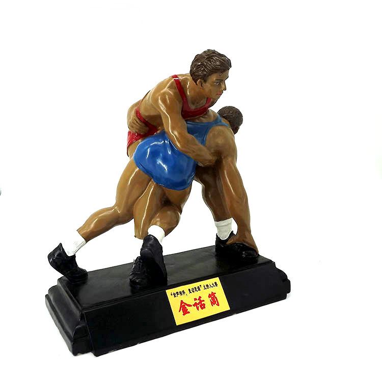 Factory direct sales of new wrestling competition commemorative gift ornaments, sports award trophies, resin handicrafts details Picture
