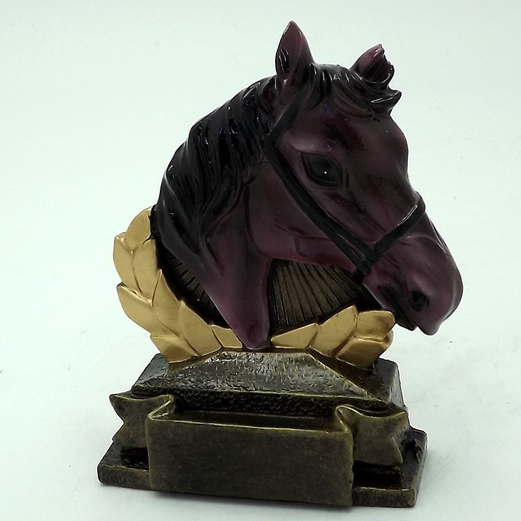 Resin craft commemorative gift ornaments, sports trophies and prizes, factory direct sales, horse racing commemorative trophies Specification drawing