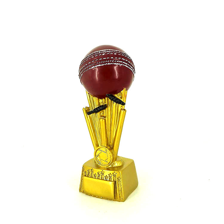 Factory direct sales of resin craft gifts and ornaments wholesale, new cricket match award trophies, event souvenirs details Picture