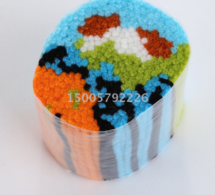 Factory wholesale carpet embroidery wool, segmented embroidery wool, three-dimensional embroidery wool sets, custom-made cylindrical wool details Picture