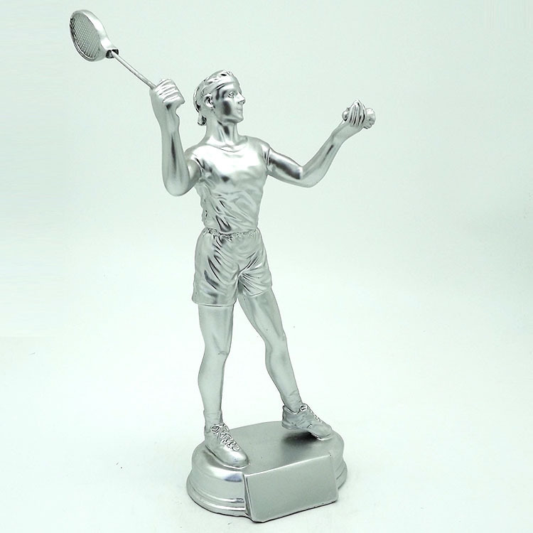 Custom-made badminton commemorative trophies, resin handicrafts, sports award trophies, factory direct sales HX1410 full figure