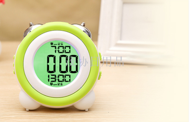 Simple stereo led alarm clock Mute with luminous electronic clock double bell alarm clock Student alarm clock