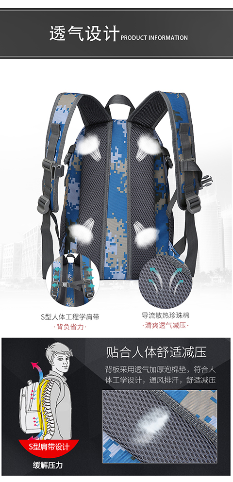 户外迷彩、军迷包实物图