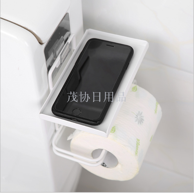 Non-staple and non-hole toilet paper holder Creative toilet holder Bathroom small objects storage equipment