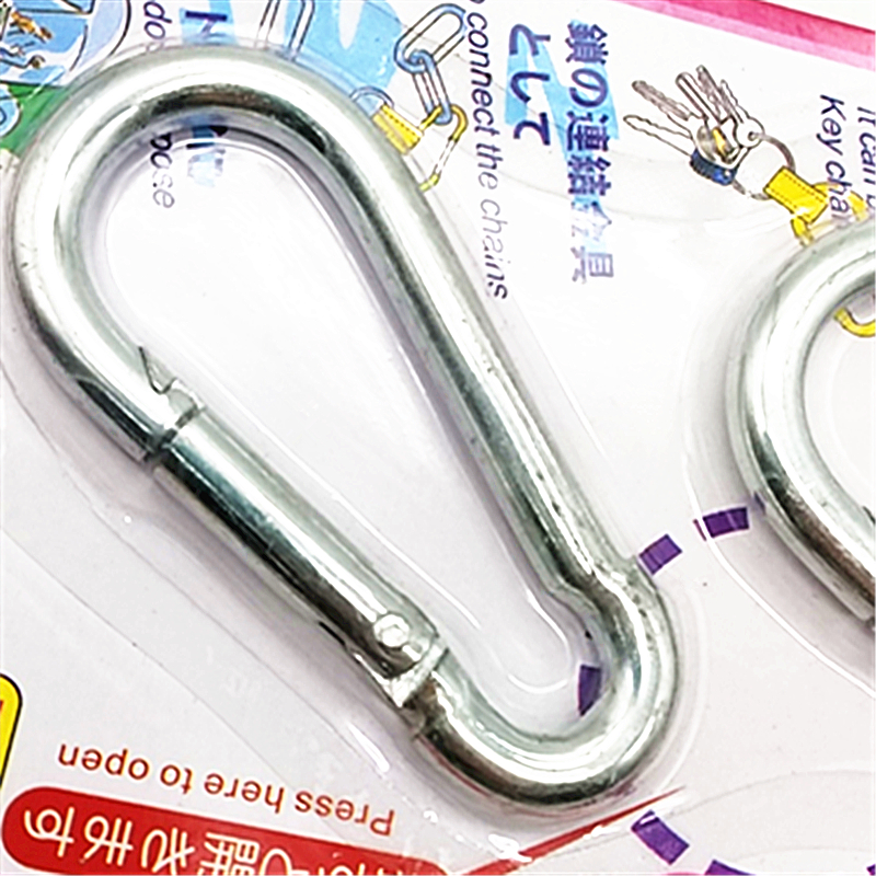 Install 2 mountain climbing buckles, stainless steel spring buckles, dog chains, QQ links, safety buckles, safety hooks and iron buckles Specification image