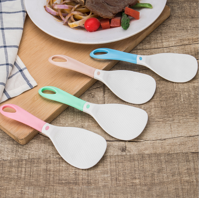 Japanese-style plastic colored rice spoon, rice cooker, non-stick rice spoon, spatula, rice cooker serving spoon