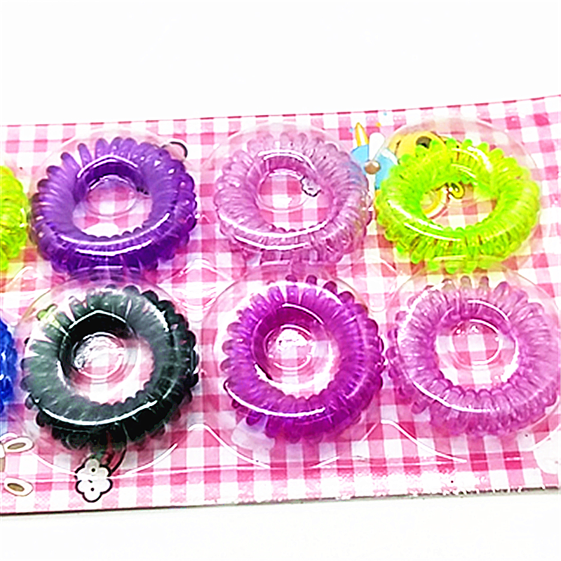 10pc color coil telephone line, thickened Korean-style hair tie, seamless hair tie for adults Application Scenario