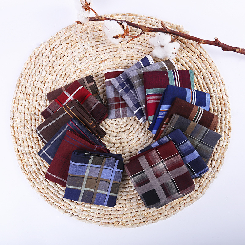 New dark-colored men's sweat-absorbing towel, classic style, handkerchief, all-cotton, soft and comfortable, for outdoor sports sweat wiping