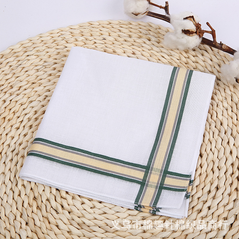 Men's suit pocket square, all-cotton white center handkerchief, women's elegant small square handkerchief and handkerchief manufacturer wholesale Application Scenario
