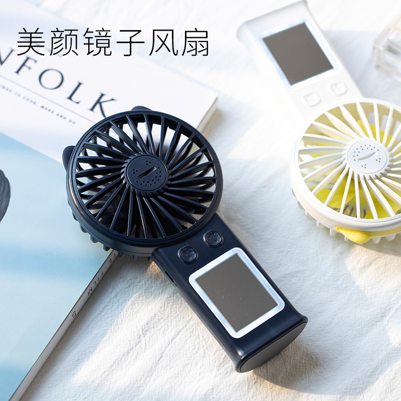 Zhongfu Explosive Beauty Mirror Fan led Mirror Portable charging usb Fan Aromatherapy Handheld mini fan