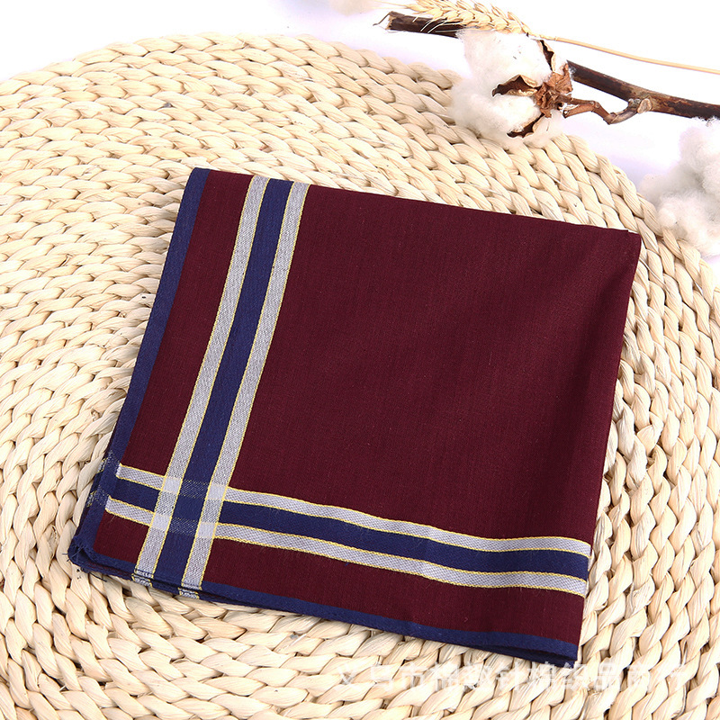 New dark-colored men's sweat-absorbing towel, classic style, handkerchief, all-cotton, soft and comfortable, for outdoor sports sweat wiping Application Scenario