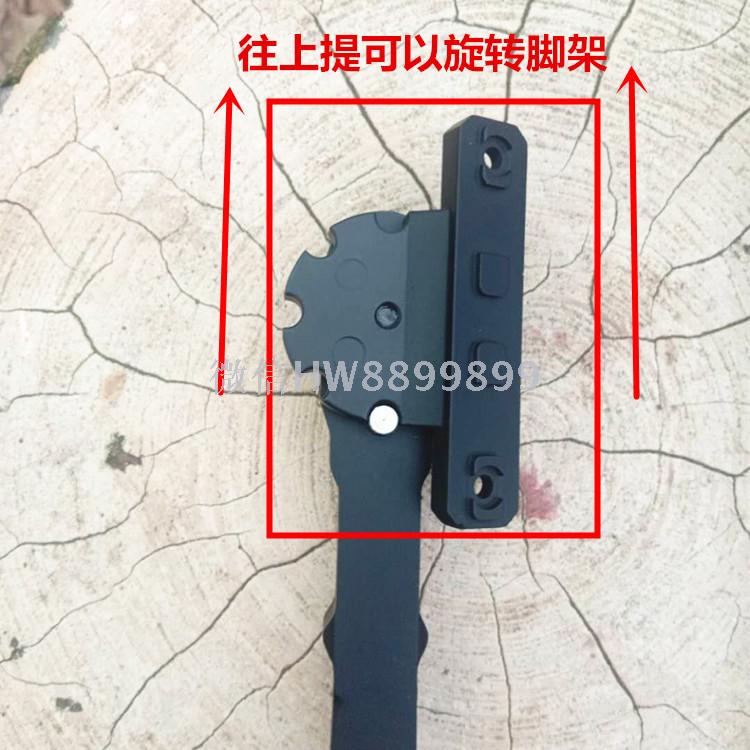金属战术脚架可折叠可升缩 分开竹节脚架细节图