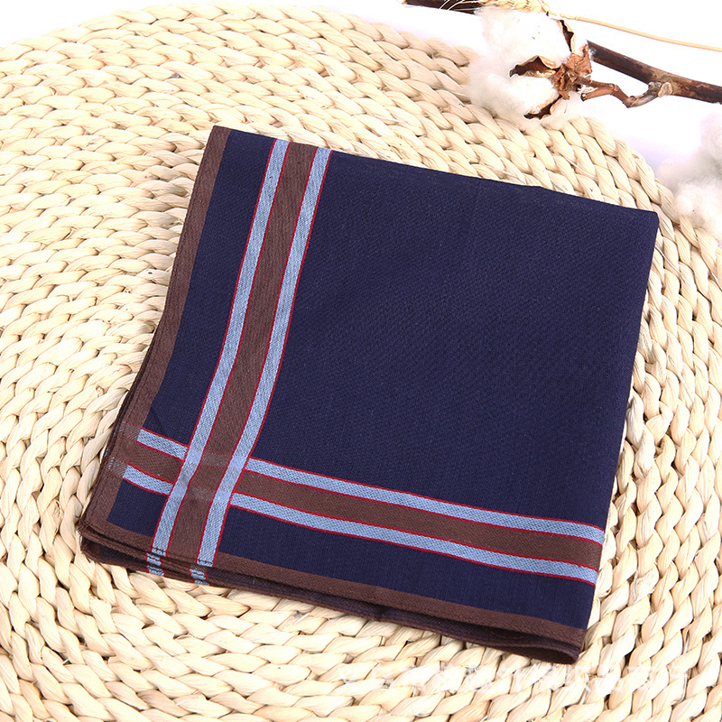 New dark-colored men's sweat-absorbing towel, classic style, handkerchief, all-cotton, soft and comfortable, for outdoor sports sweat wiping Specification image