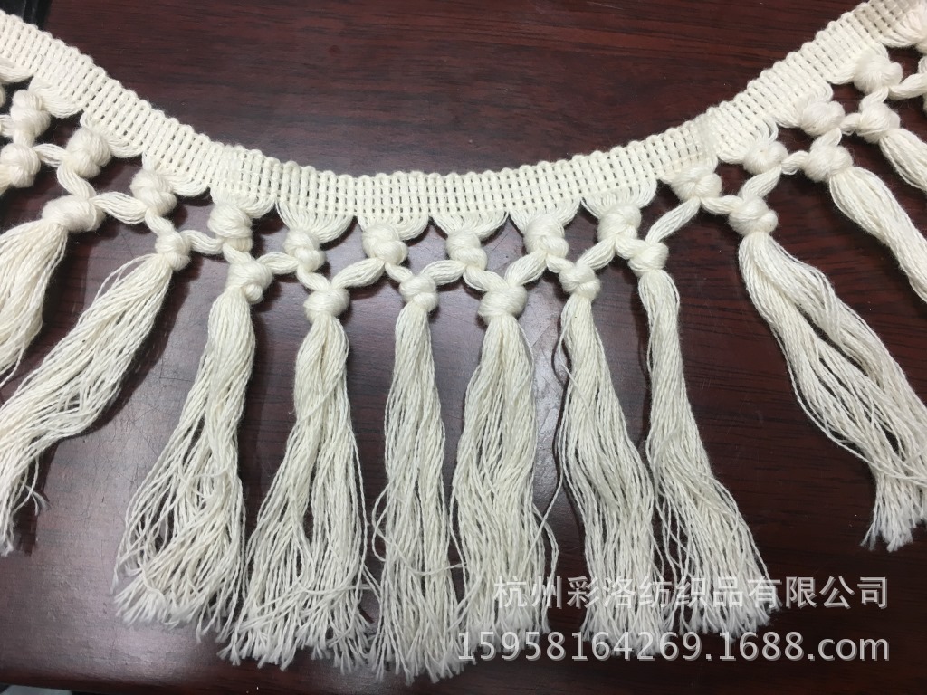 Diy Stage Clothing Latin Dance Fringe Skirt Lace Cotton Yarn Cotton Thread Knotted Row Must 10Cm Factory Direct Sales Specification drawing
