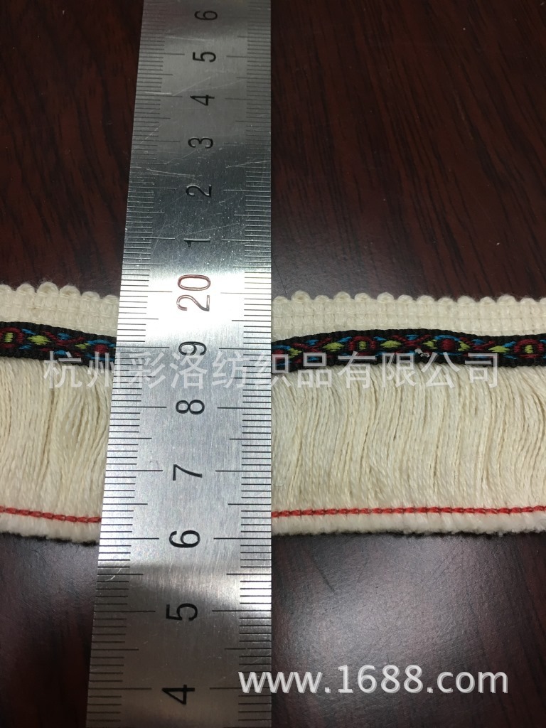 4Cm Cotton Ribbon Short Row Lace Cotton Tassel Korean Ribbon Specification drawing