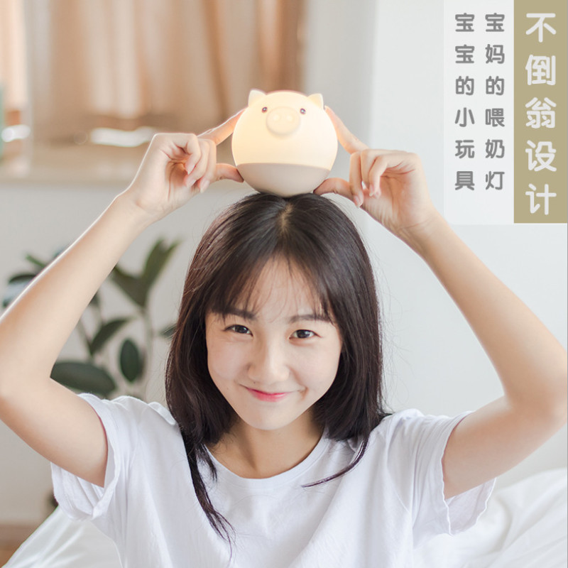 Trick pig induction energy saving LED night light Bedroom sleep plug electric bedside creative night light full figure