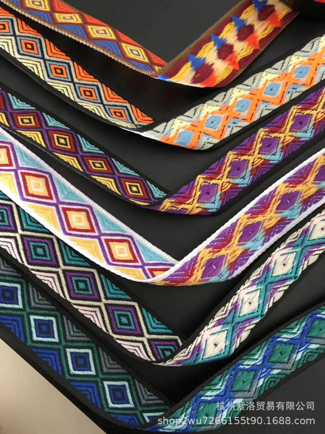 Manufacturers Direct Spot Diamond-Shaped Multi-Color Lace Ribbon Clothing Accessories details Picture