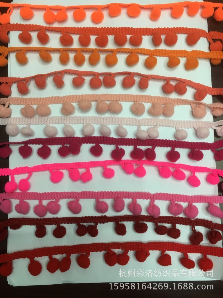 Manufacturers Direct Spot Supply 1.3Cm Right Triangle In The Hairball Lace 34 Color Spot Supply Specification drawing