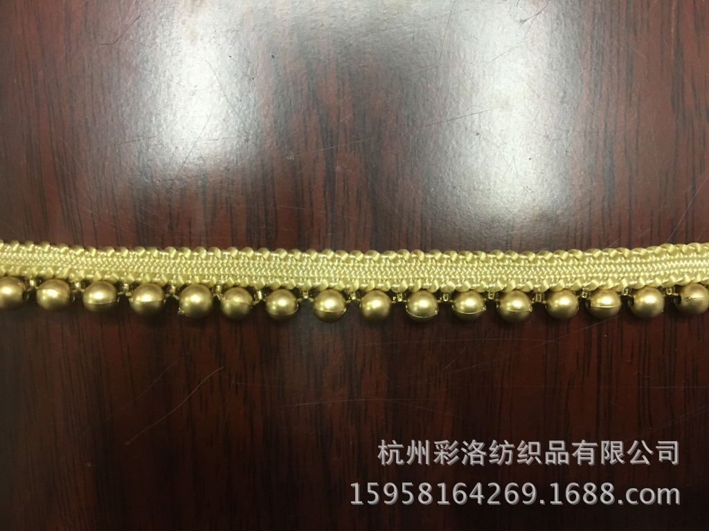 Manufacturers Direct Supply Diy Handmade 1 Cm Lace Lace 6 Centimetre Gold Bubble Bead Mesh Nail Bead Edge details Picture