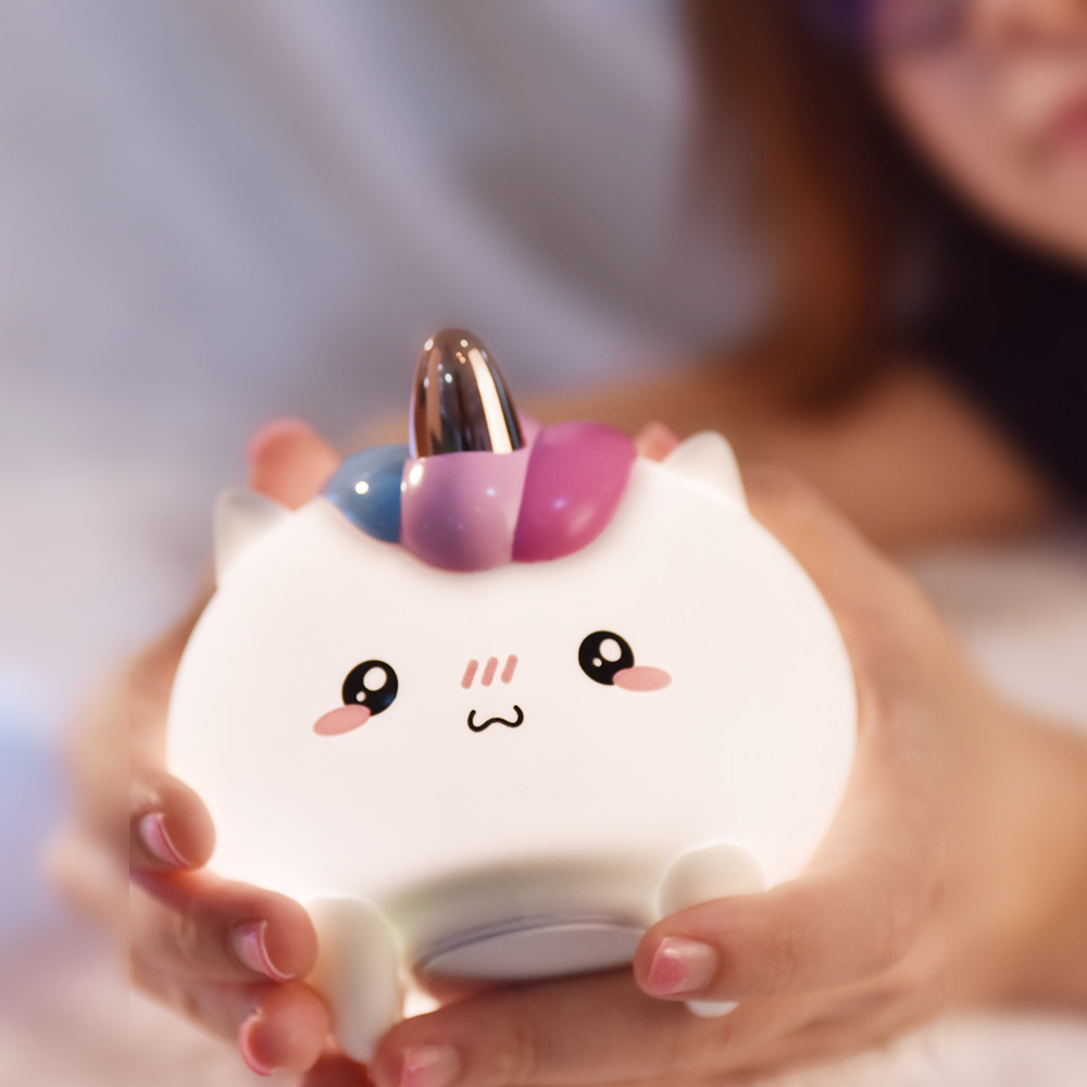 New novel children's bedroom silicone atmosphere creative LED lamp USB little monster silicone night lamp