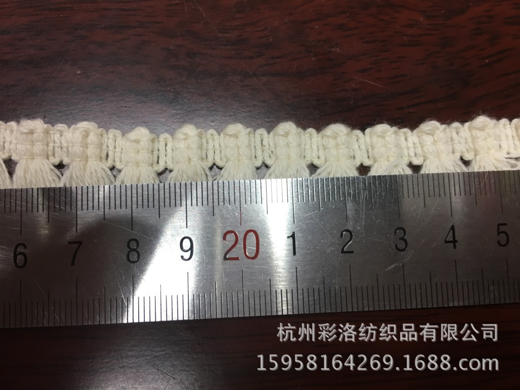 Factory Direct Sales Spot Supply Flower Type This White Cotton Lace Cotton Fringe 2 Cm Small Rib Specification drawing