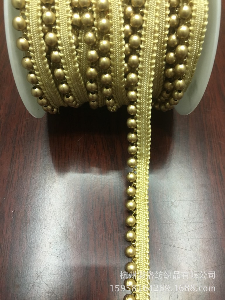 Manufacturers Direct Supply Diy Handmade 1 Cm Lace Lace 6 Centimetre Gold Bubble Bead Mesh Nail Bead Edge