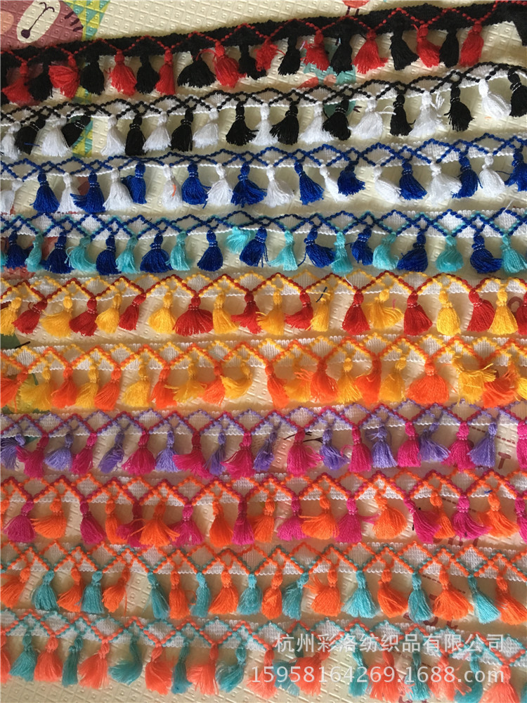 Factory Direct Spot 5 Cm Cross Two Color Broom Color Lace Clothing Accessories Application Scenario