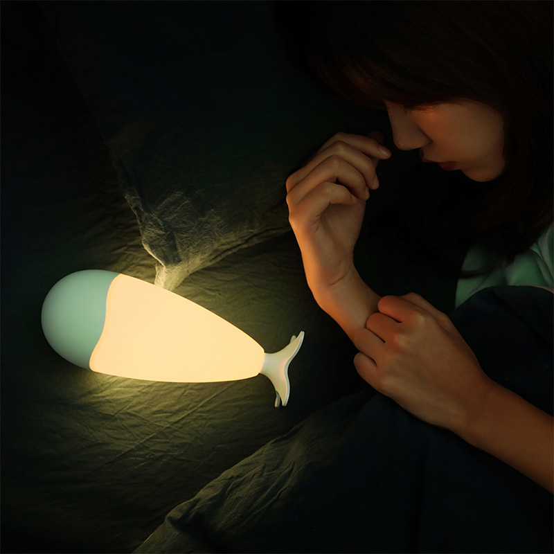 Inductive energy saving LED small night light feeding bedroom sleep plug-in electric bedside lamp creative night light flower tail fish Specification drawing