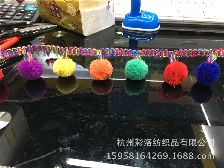 Manufacturers Direct Spot Supply 3 Cm Color Cashmere Big Wool Lace Clothing Accessories details Picture