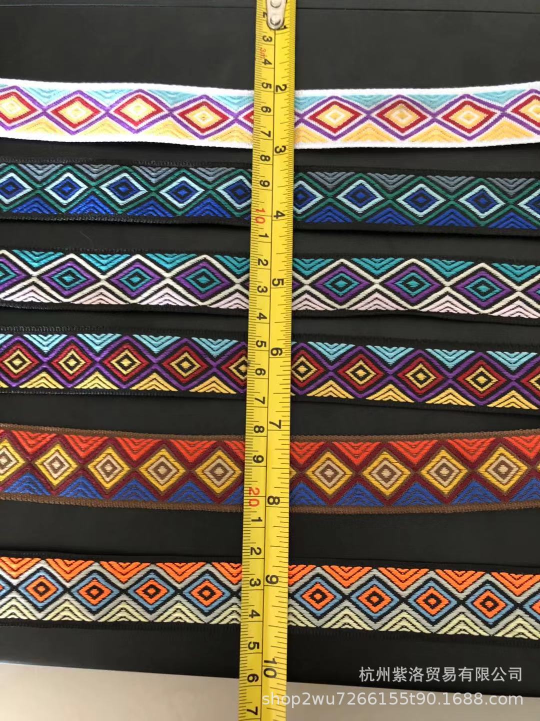 Manufacturers Direct Spot Diamond-Shaped Multi-Color Lace Ribbon Clothing Accessories Specification drawing