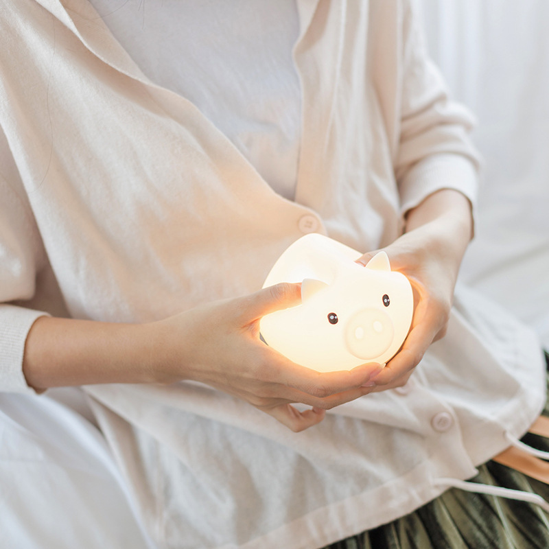 Trick pig induction energy saving LED night light Bedroom sleep plug electric bedside creative night light details Picture
