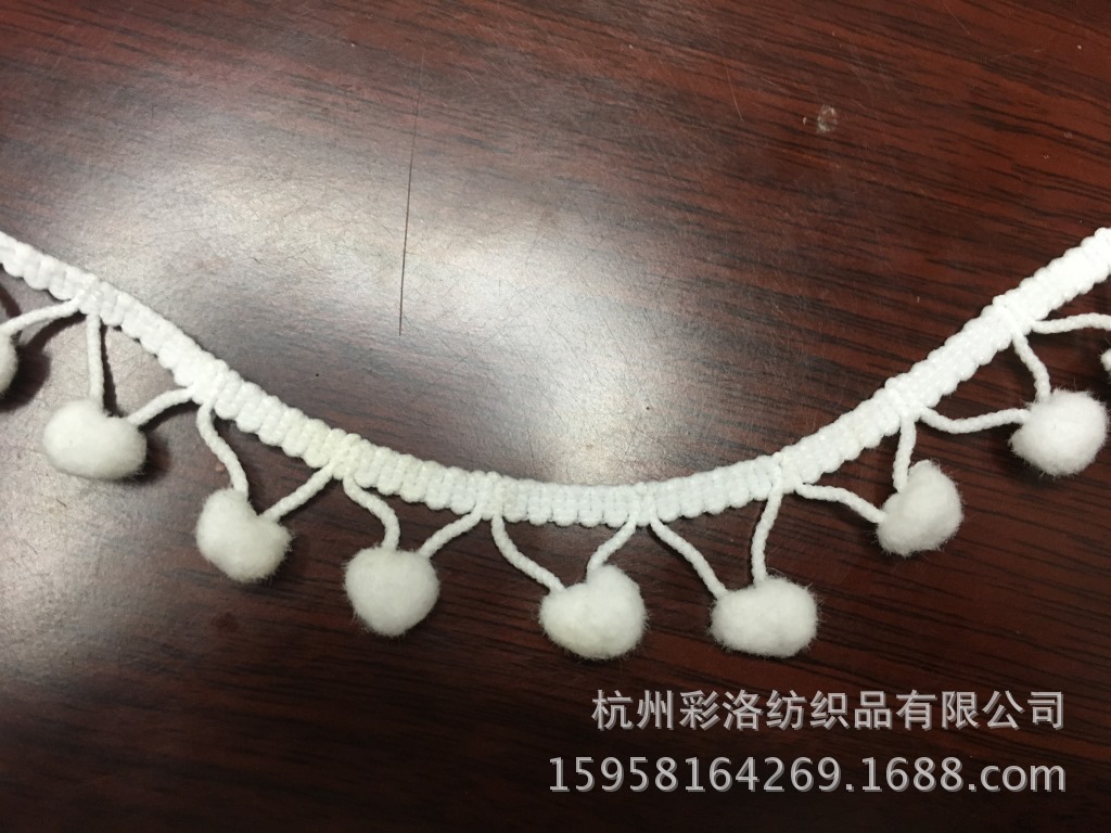 Supply 1Cm Triangle Small Hair Ball Lace Straight Foot Hair Ball Lace Clothing Accessories Supply From Stock details Picture