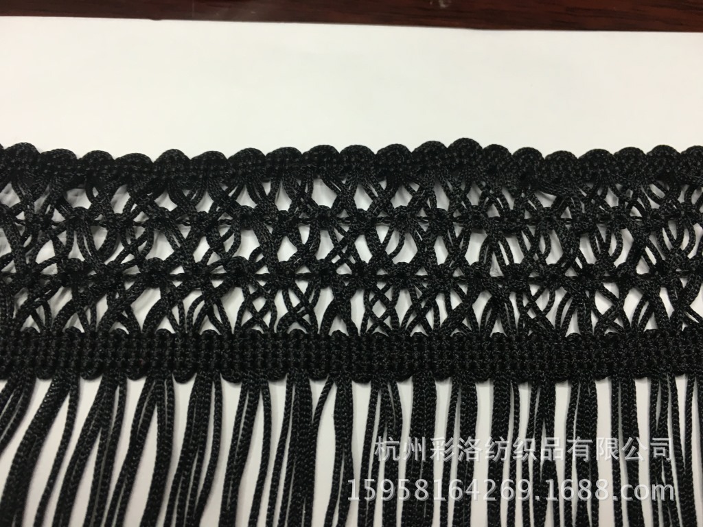 Diy Stage Clothing Accessories Latin Dance Fringe Skirt Lace Rayon Row Mesh Row 15Cm Specification drawing