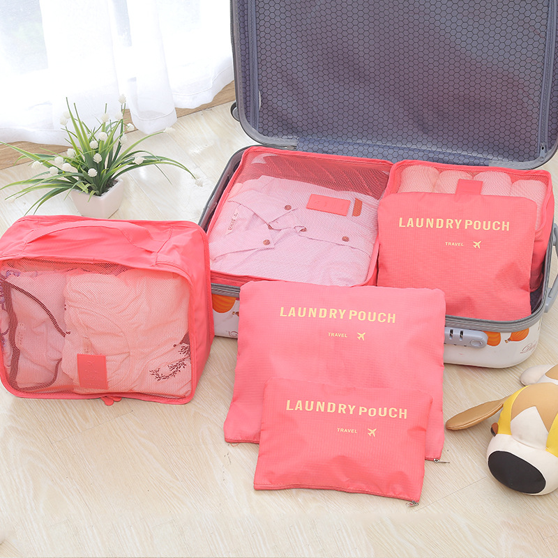 韩版旅游行李箱收纳包旅行收纳袋六件套衣物收纳袋可定制产品图