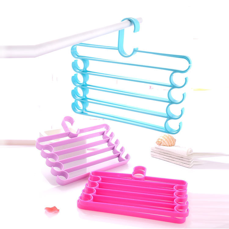 Multi-functional clothing storage rack, light luxury plastic household multi-layer anti-slip trouser support, wardrobe trouser rack, hanging trouser rack
