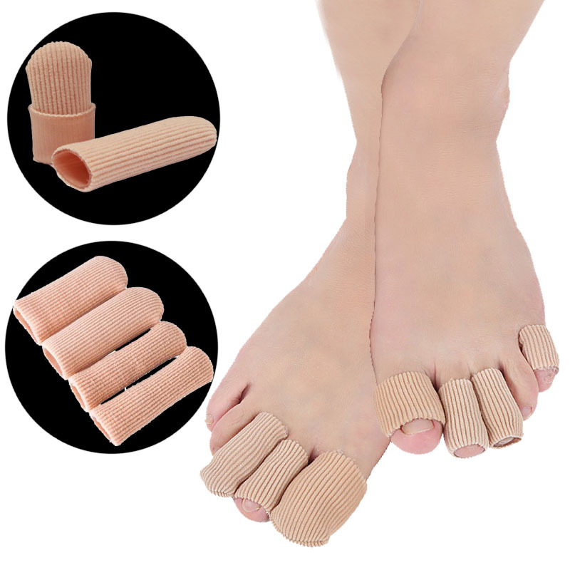 大拇指保护套 脚趾防磨疼痛套 硅胶纤维脚趾老茧护理套 sebs趾套详情图1
