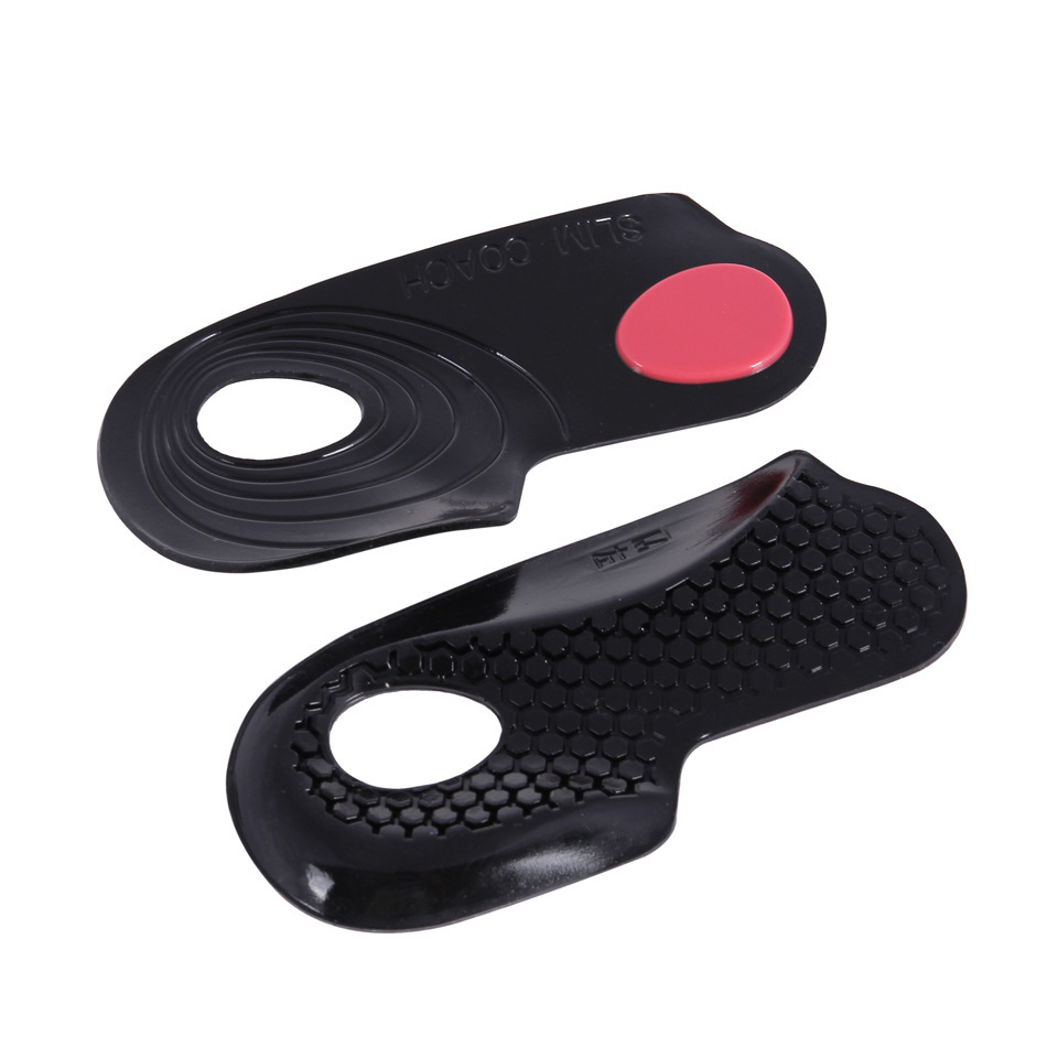 PU foot inversion correction heel pad, O-shaped leg, bowed leg, flat foot insole, silicone five-and-a-half-inch foot pad Specification image