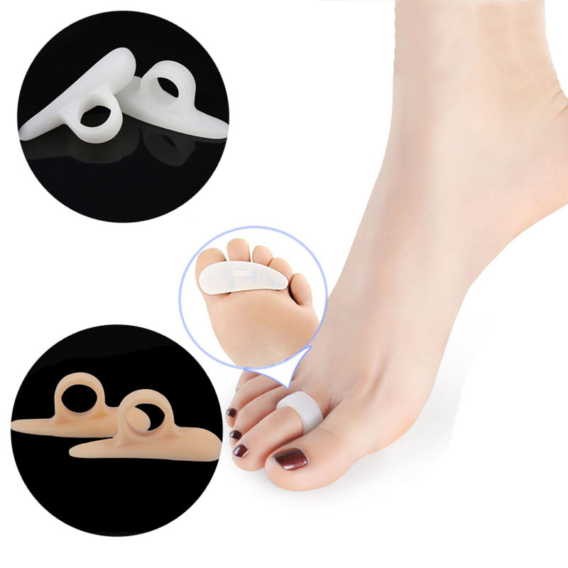 Silicone hallux valgus hammer toe support pad, overlapping toe separator, claw-shaped toe separation support pad