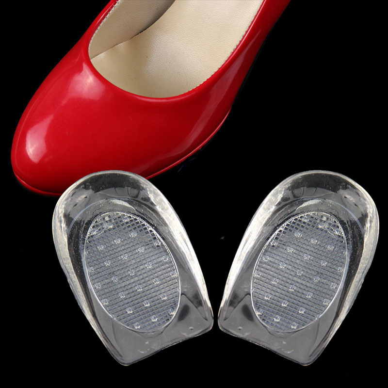 0.7cm GEL transparent silica GEL five star half size heel pad for pain relief and shock absorption