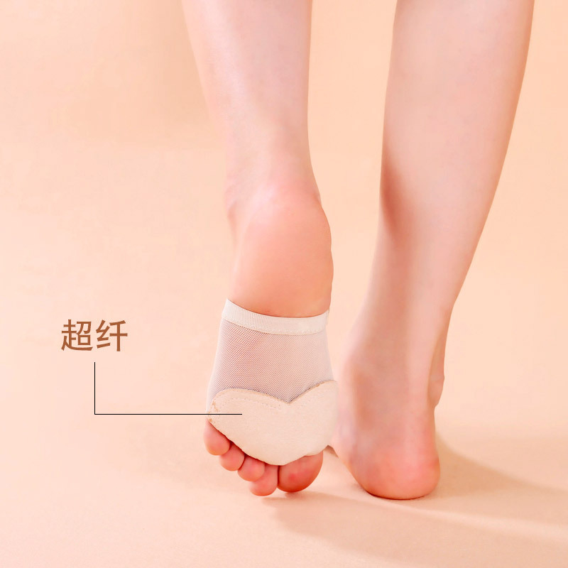 Five-hole washed leather forefoot cover, anti-abrasion foot guard, half-size sock cover, anti-pain forefoot and toe care pad Specification image