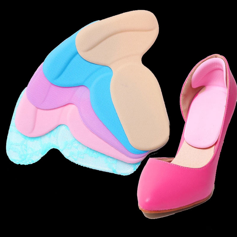 Gel T-shaped rear follow-up thickened non-foot rear follow-up 2-in-one silicone heel pad shock-absorbing and wear-resistant half size pad