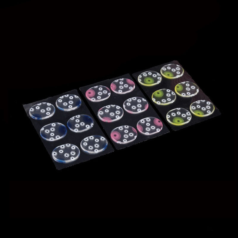 PU color-printed silicone backheel sticker for single shoes, small round stickers to prevent foot friction and pain, waterproof foam for new shoes, can be applied freely details Picture