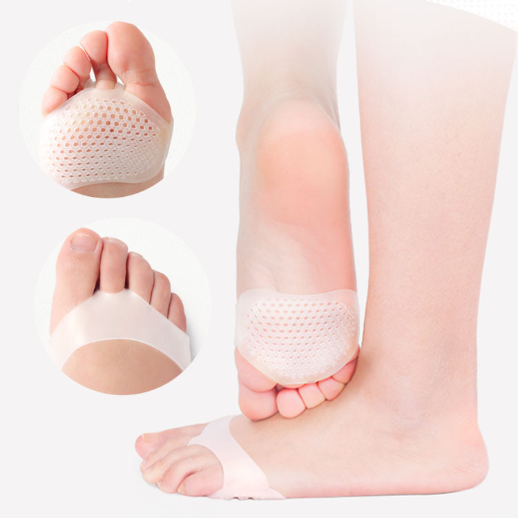 Silicone honeycomb forefoot pads, thickened soft and pain-proof silicone forefoot covers, high heel insoles, women's breathable half a size forefoot details Picture