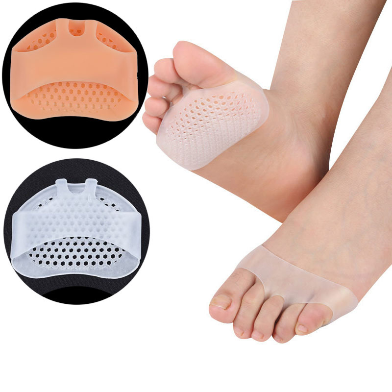 Silicone honeycomb forefoot pads, thickened soft and pain-proof silicone forefoot covers, high heel insoles, women's breathable half a size forefoot