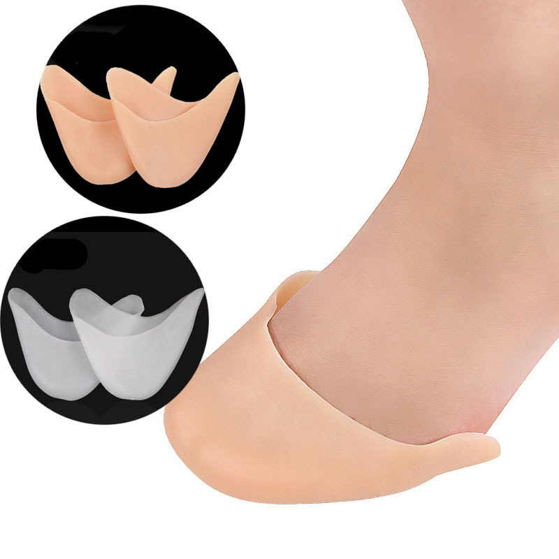 Silicone non-hole women's toe pads, anti-pain and anti-friction forefoot pads, sebs toe pain care pads, ballet foot pads