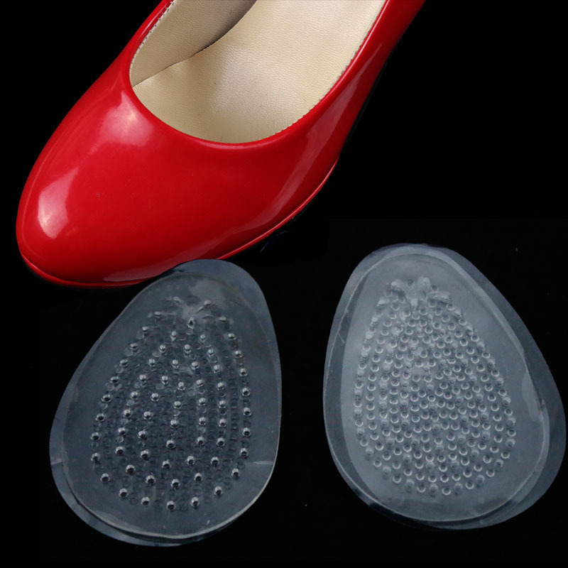GEL invisible half-size heel pad for high heels, transparent heel pad for women, perforated breathable back foot pad, TPR heel pad