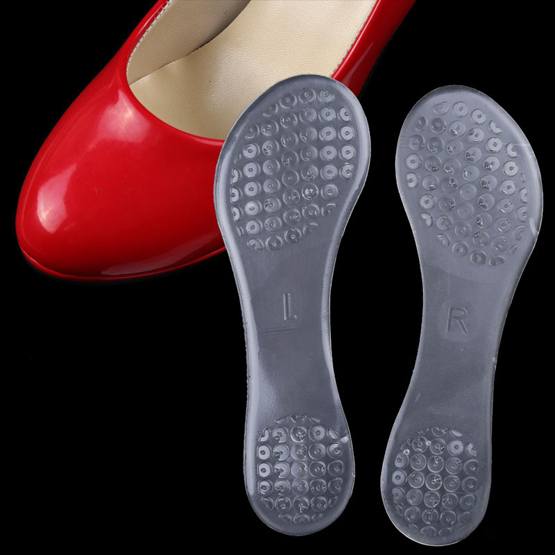 Ladies high heels insole transparent gel thickened seven-minute insole dot massage seven-minute summer cool insole