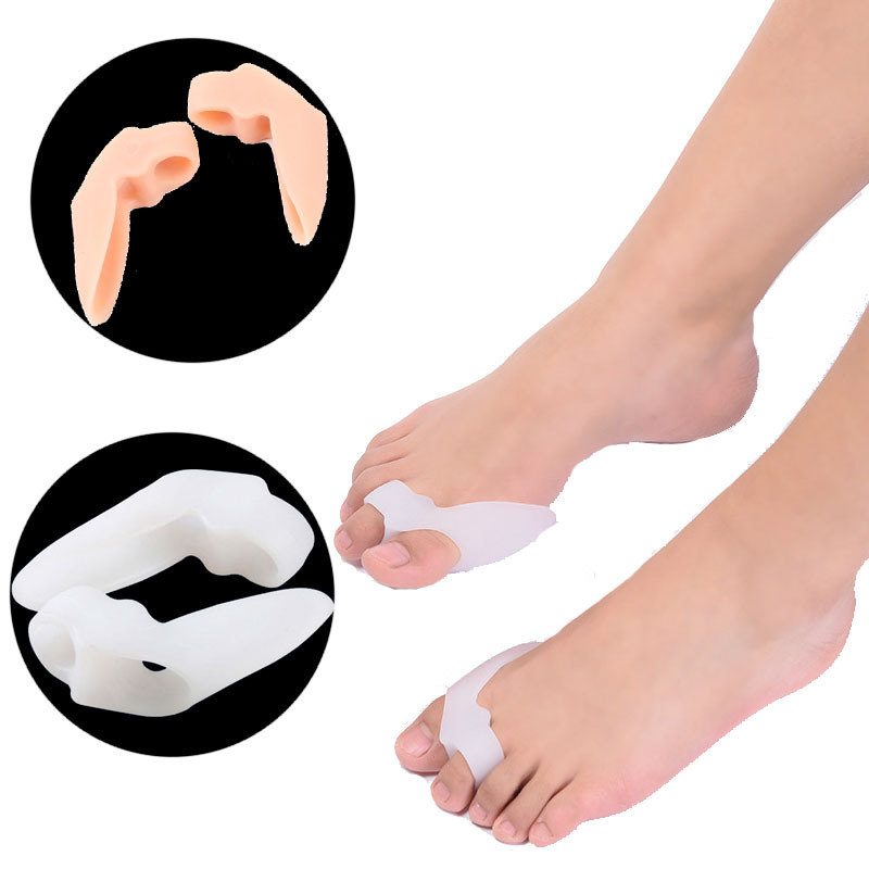 Hallux valgus separator, silicone toe overlap separator, TPE soft gel, double-hole toe separator, bunion care