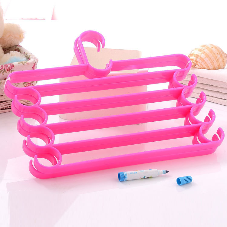 Multi-functional clothing storage rack, light luxury plastic household multi-layer anti-slip trouser support, wardrobe trouser rack, hanging trouser rack Application Scenario