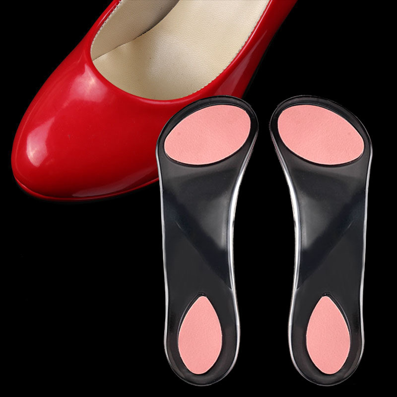 High heels pain - resistant silicone seven-point female padded soft orthopedic arch insole cushioning support cool insoles